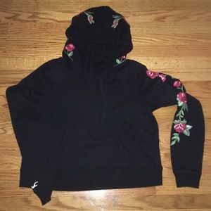 Hollister Rose Embroidered Hoodie